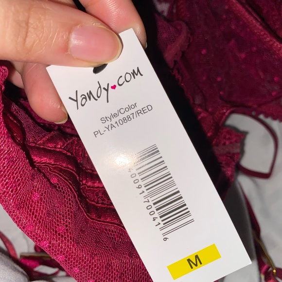 Red Lingerie WITH BRA & GARTER - Picture 4 of 8